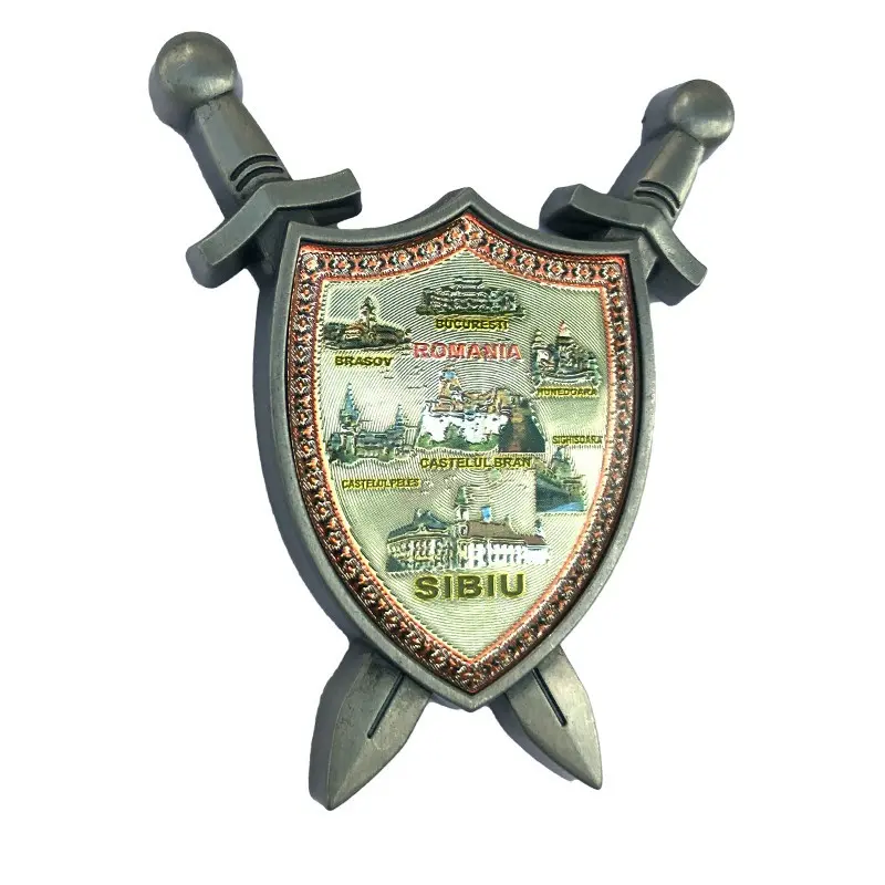 Romania, magnet model platosa, din metal